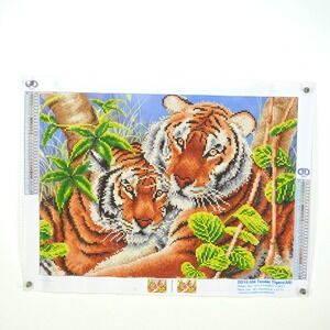 Diamond Dotz Tender Tigers Completed Diamond‎ Painting Wildlife Art 52x37cm RTF